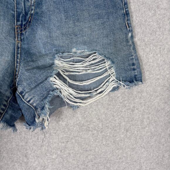 Sincerely Jules Jean‎ Shorts 3 Frayed Distressed Destroyed Ripped Festival Beach - Picture 4 of 10